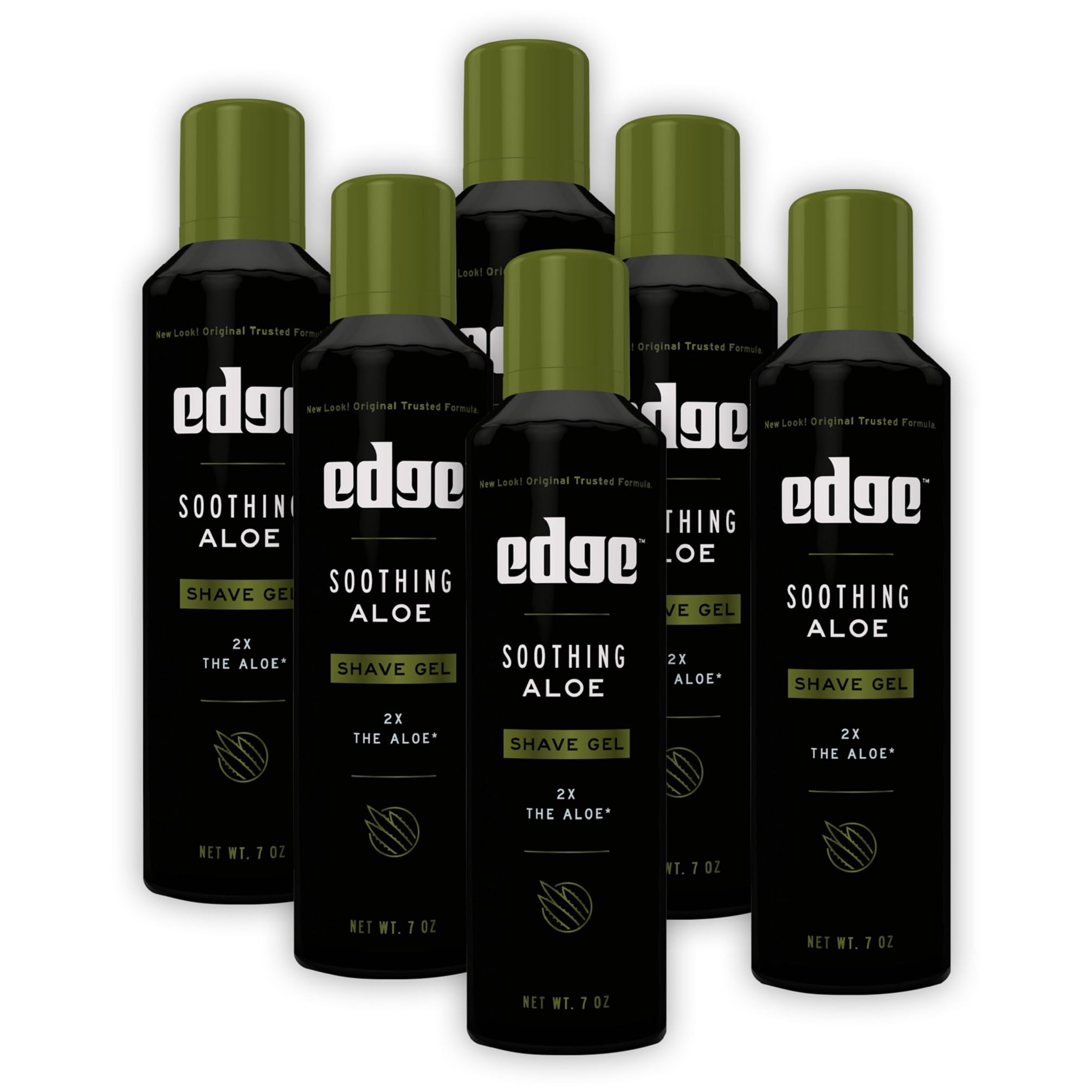 Edge Shave Gel, Soothing Aloe, 7 Ounce (Pack of 6)
